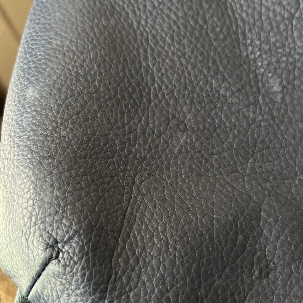 Lucky Brand Blue Fringed Leather Shoulder Bag